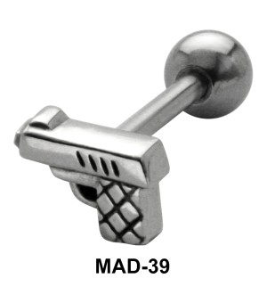 Pistol S316L Tongue Piercing MAD-39